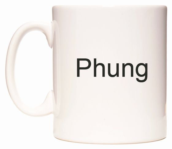 This mug features Phung