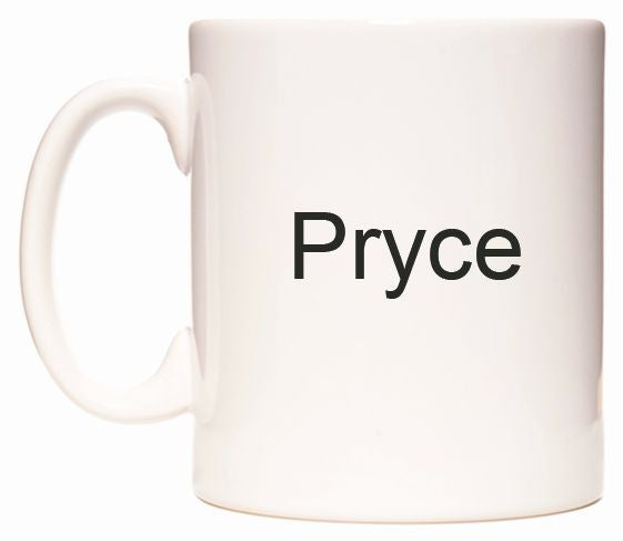 This mug features Pryce