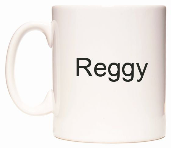 This mug features Reggy