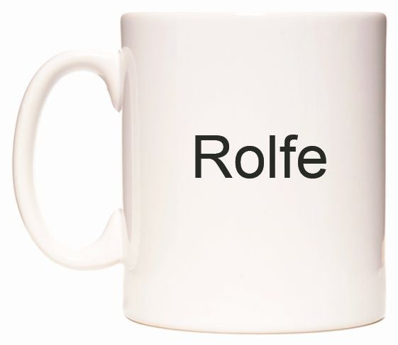 This mug features Rolfe
