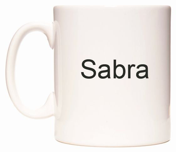 This mug features Sabra
