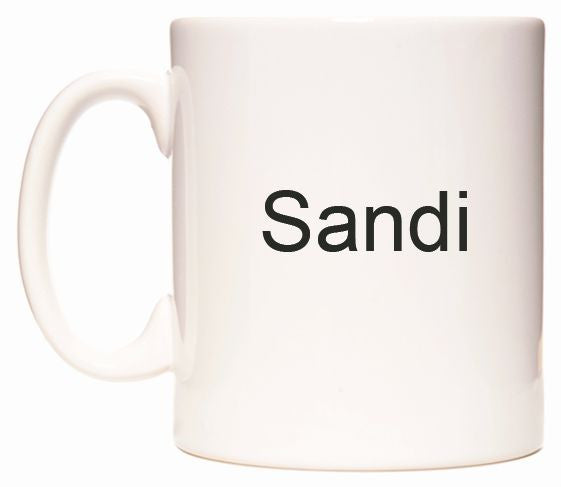 This mug features Sandi