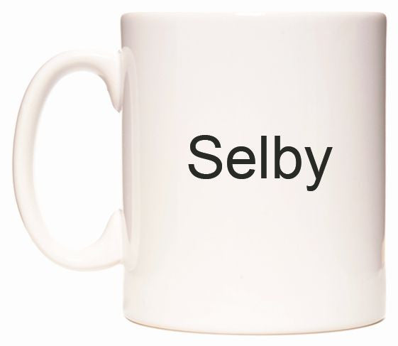 This mug features Selby