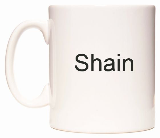 This mug features Shain