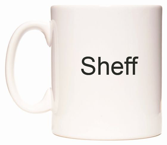 This mug features Sheff
