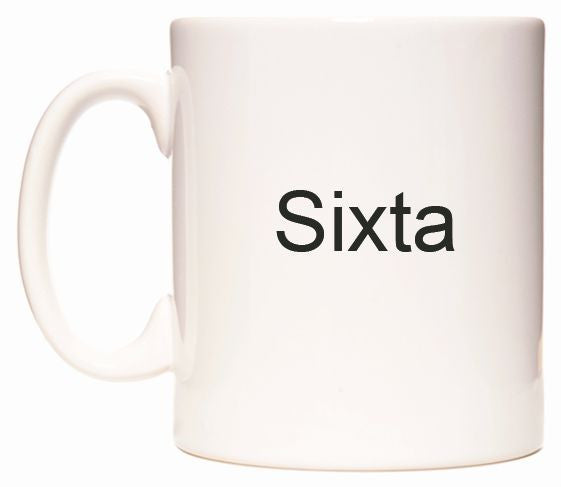 This mug features Sixta