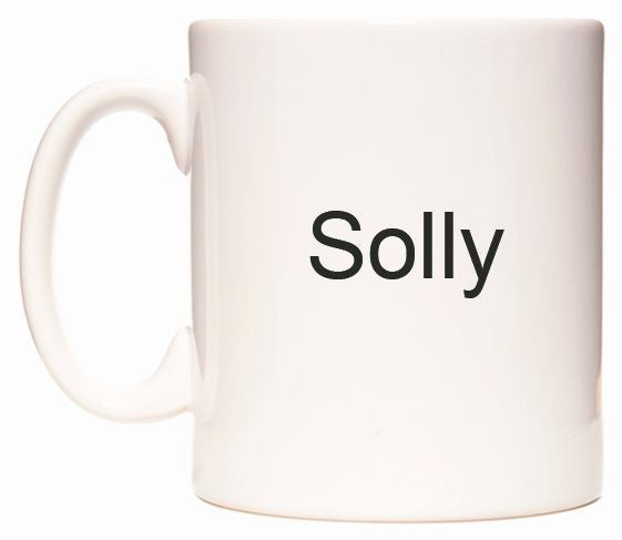 This mug features Solly