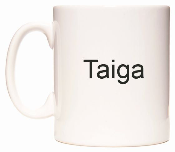 This mug features Taiga