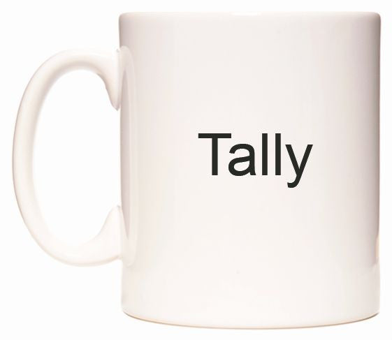 This mug features Tally