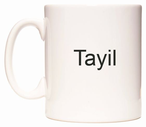 This mug features Tayil