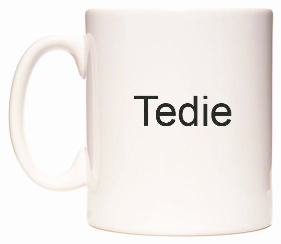 This mug features Tedie