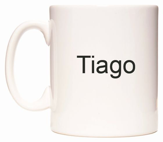 This mug features Tiago