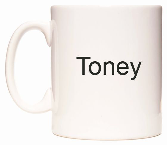 This mug features Toney
