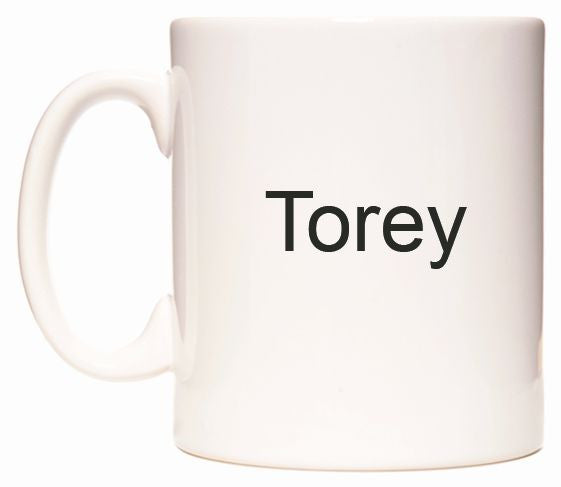 This mug features Torey