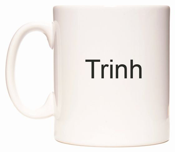 This mug features Trinh