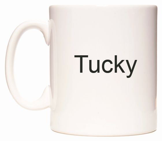 This mug features Tucky