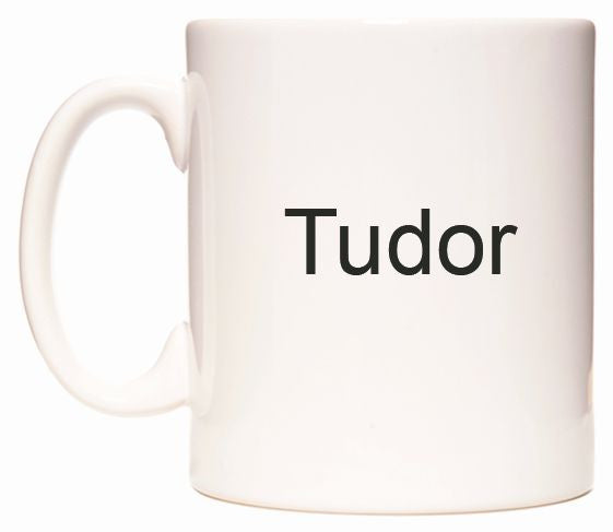 This mug features Tudor