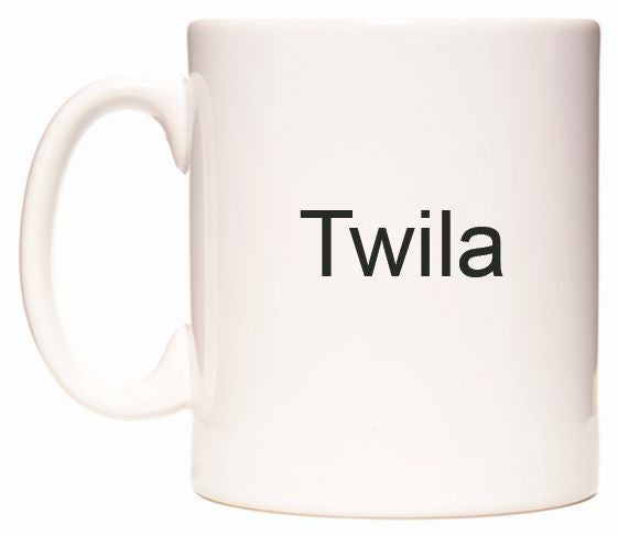 This mug features Twila