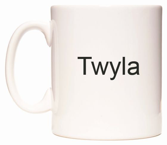 This mug features Twyla
