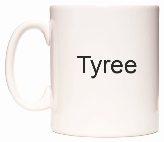 This mug features Tyree