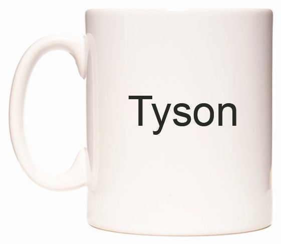 This mug features Tyson