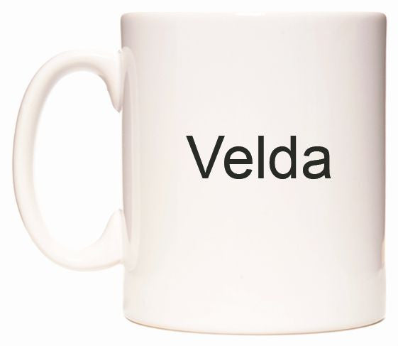 This mug features Velda