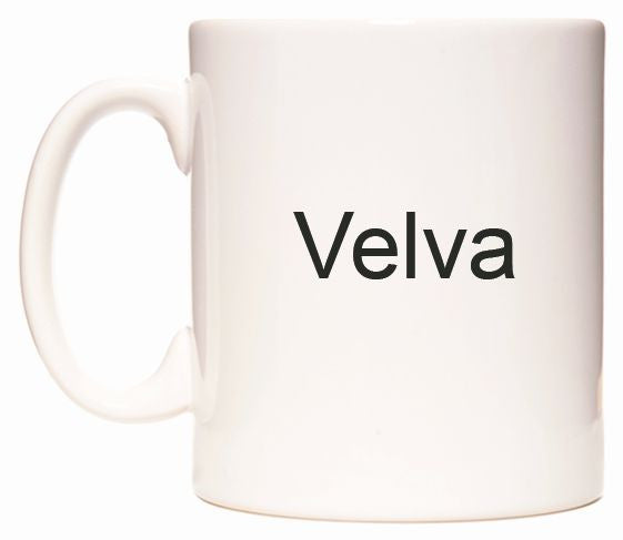 This mug features Velva