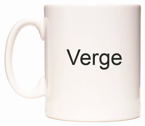 This mug features Verge