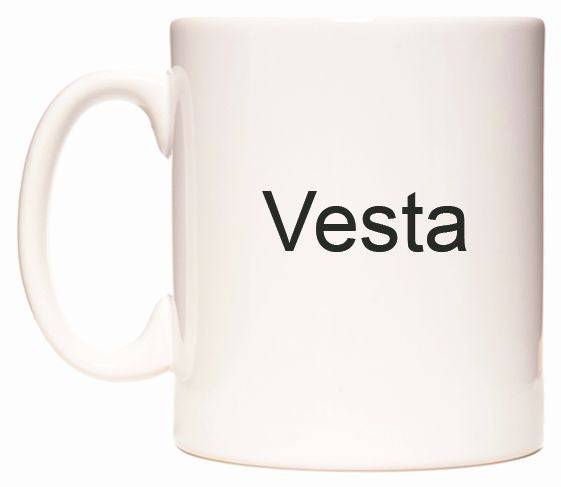 This mug features Vesta