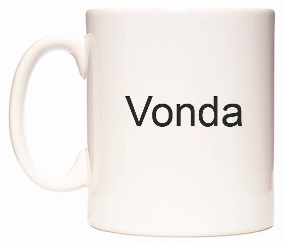This mug features Vonda