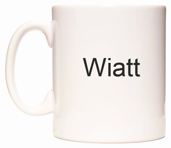 This mug features Wiatt