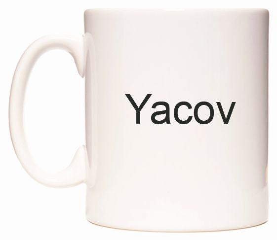 This mug features Yacov
