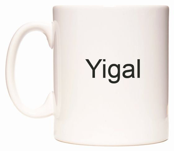 This mug features Yigal