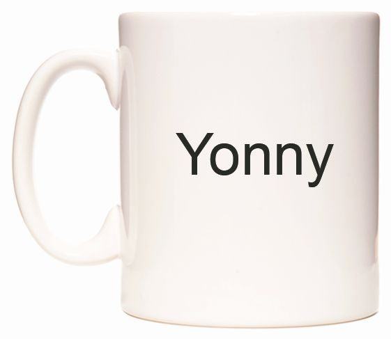 This mug features Yonny