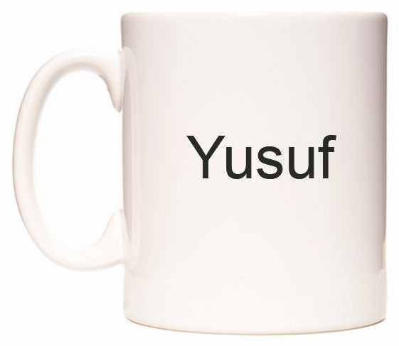 This mug features Yusuf