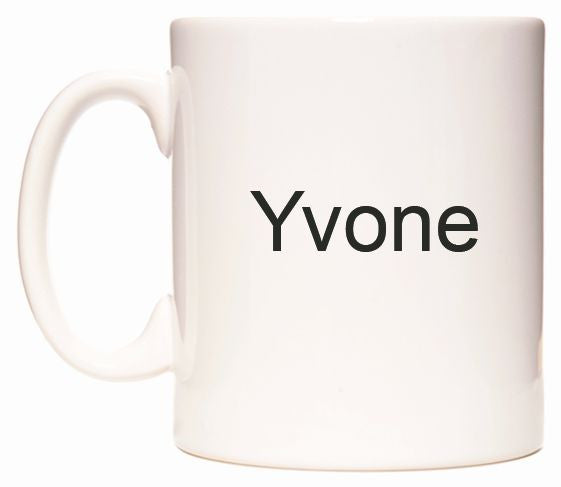 This mug features Yvone