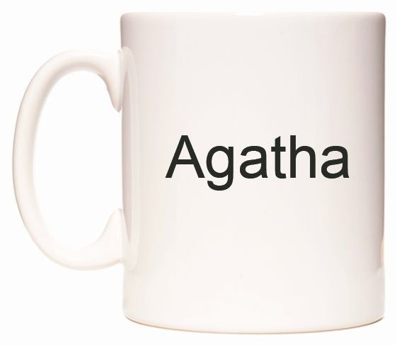 This mug features Agatha