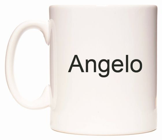 This mug features Angelo