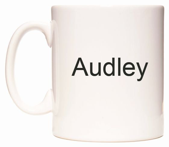 This mug features Audley