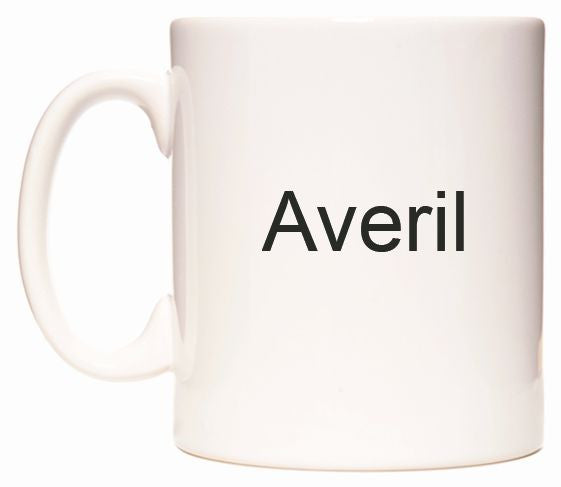 This mug features Averil
