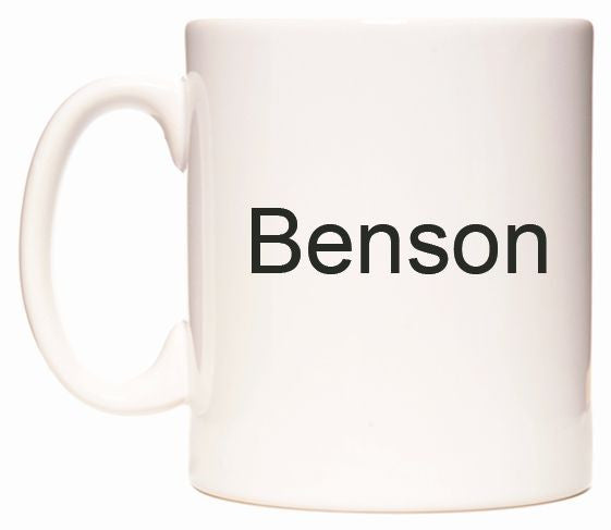 This mug features Benson