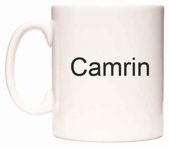 This mug features Camrin