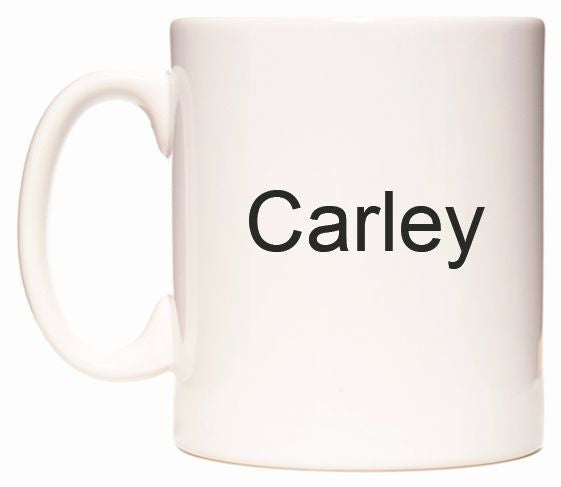This mug features Carley
