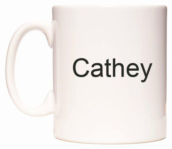 This mug features Cathey