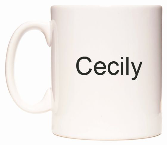 This mug features Cecily