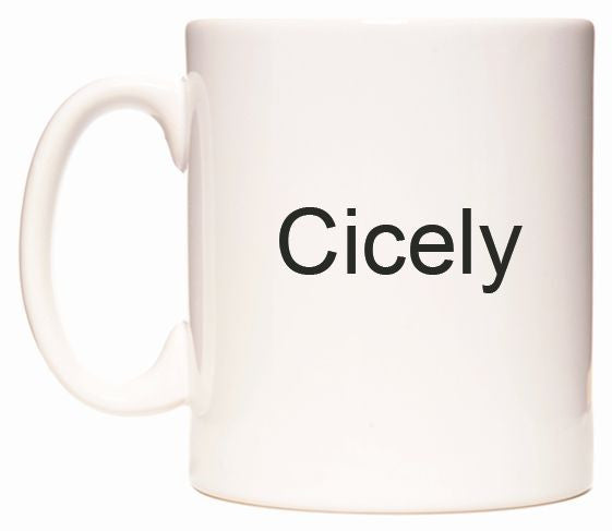 This mug features Cicely