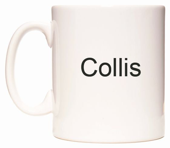 This mug features Collis