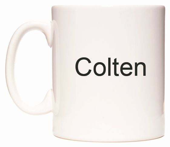 This mug features Colten