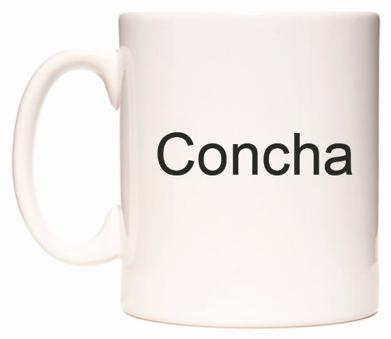 This mug features Concha