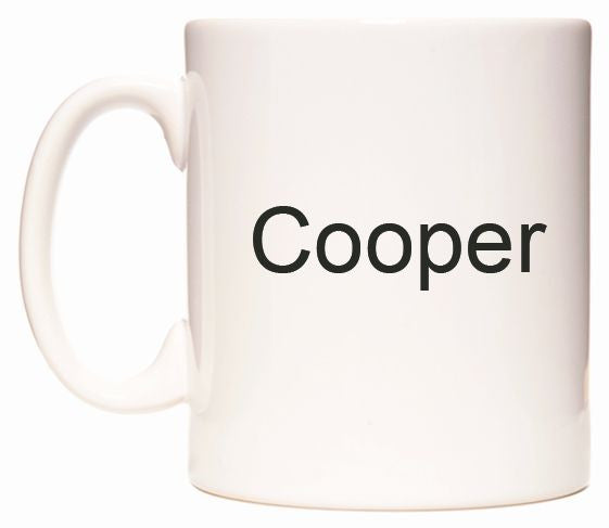 This mug features Cooper